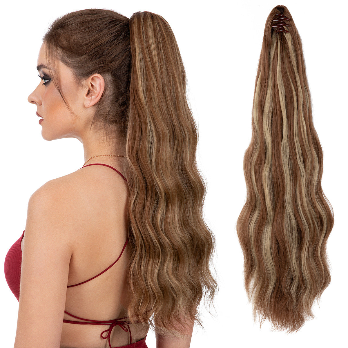 European And American Womens Wigs With Long Ponytails