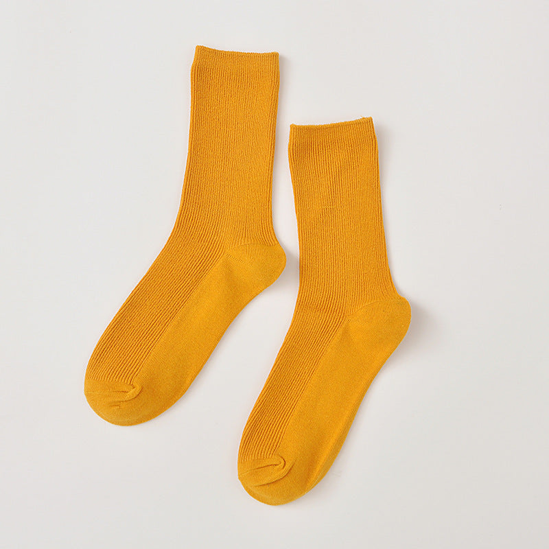 Medium Tube Long Tube Fluorescent Candy Color Socks