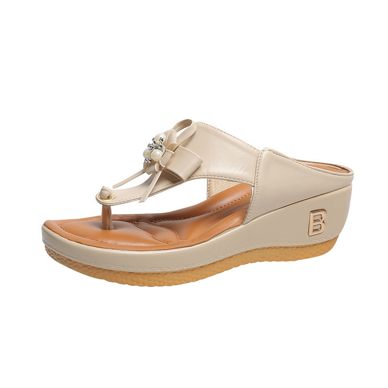 Women's Outerwear Flower Platform Wedge Sandals