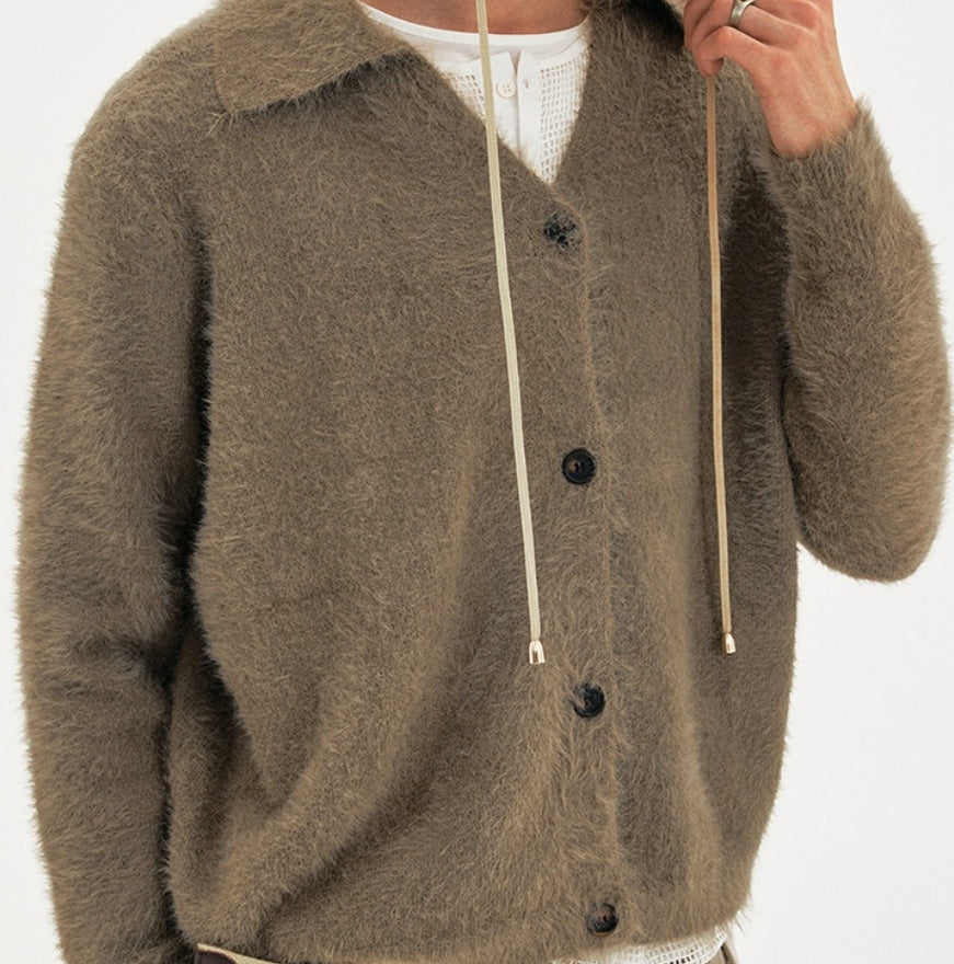 Retro Laid Back Soft V Neck Knit Sweater