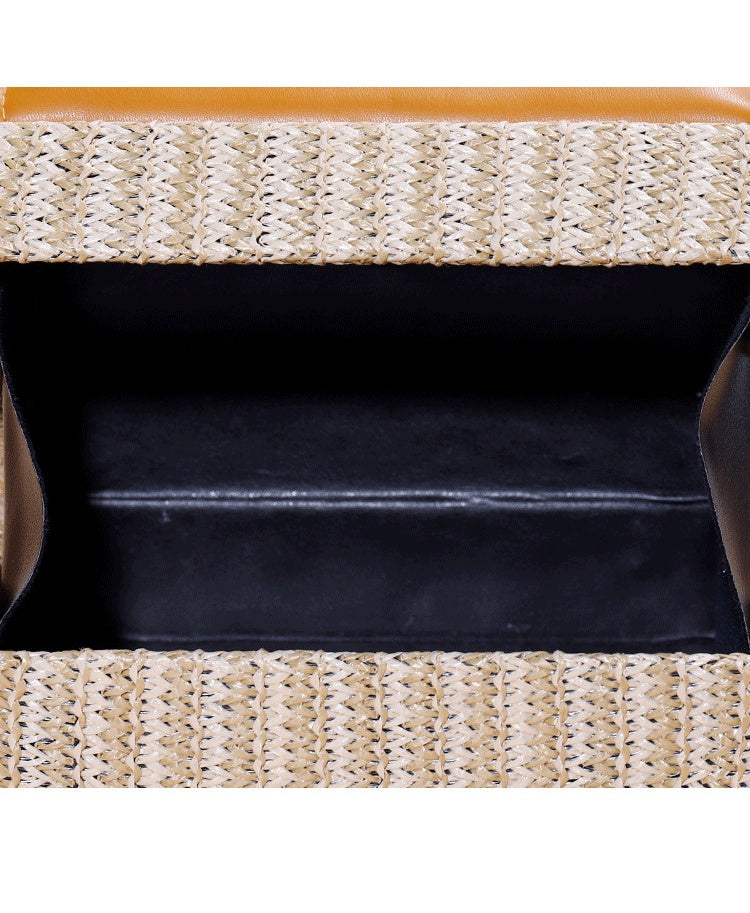 Spring And Summer New PP Straw Woven Box Bag Women