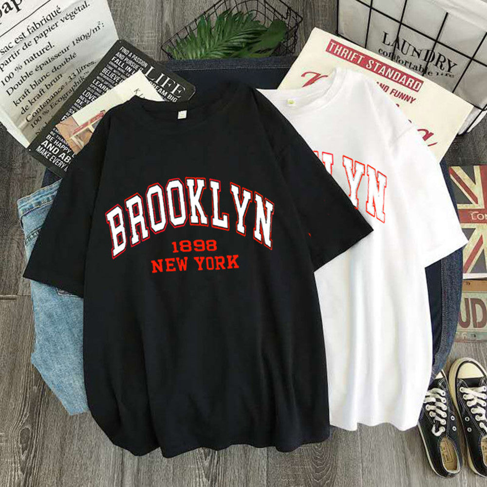 New Gothic Style European And American Print T-shirt Short Sleeve