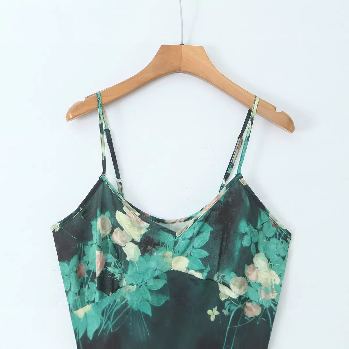 Slimming Crying Rose Printed Dress