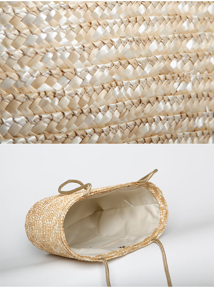 French Style Retro Large Capacity Straw Bag