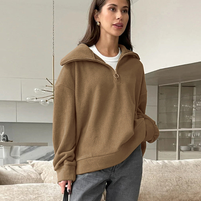 Women's All-matching Lapel Sports Top