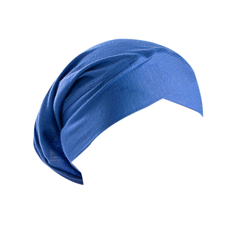 Womens Solid-Color Versatile Headscarf Hat
