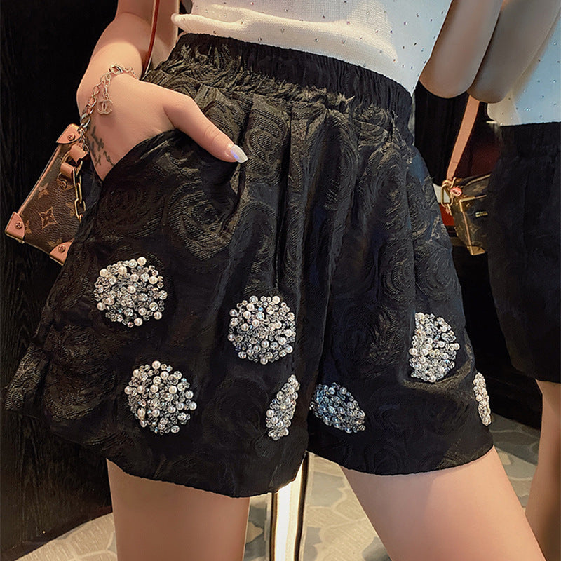 Loose And Slim Black Casual Pants Summer