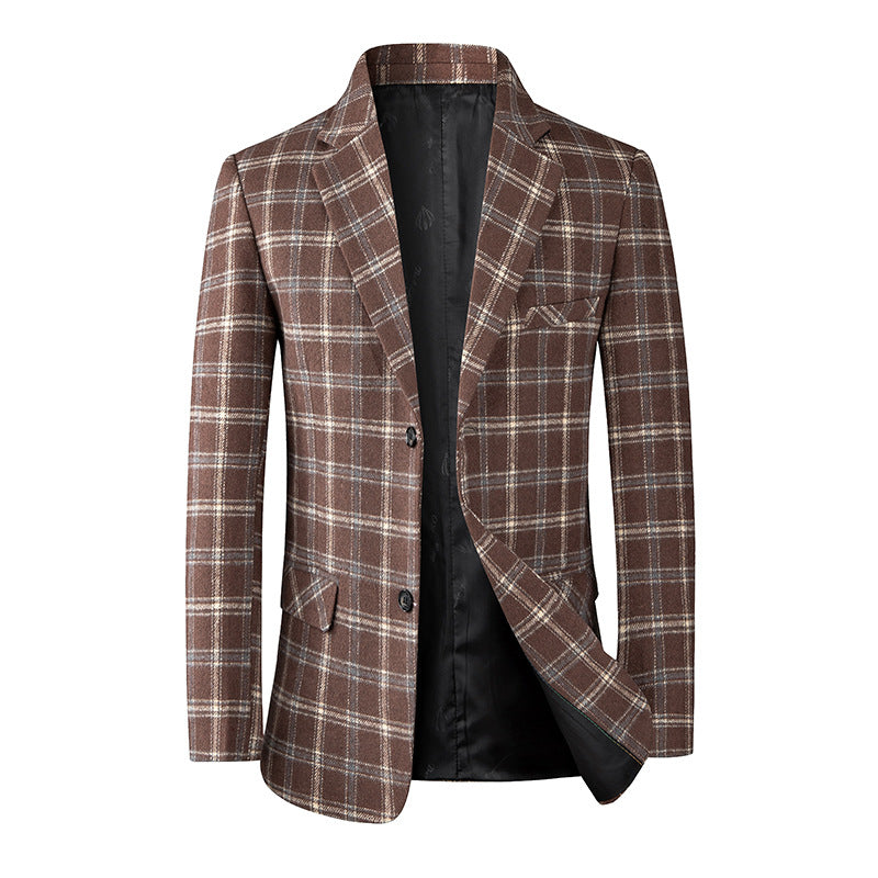 Men's Suit Jacket Single-row Two-button Casual Slim-fitting Suit Top
