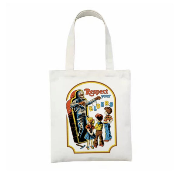 Printed Canvas Bag Personalized Creative Shoulder