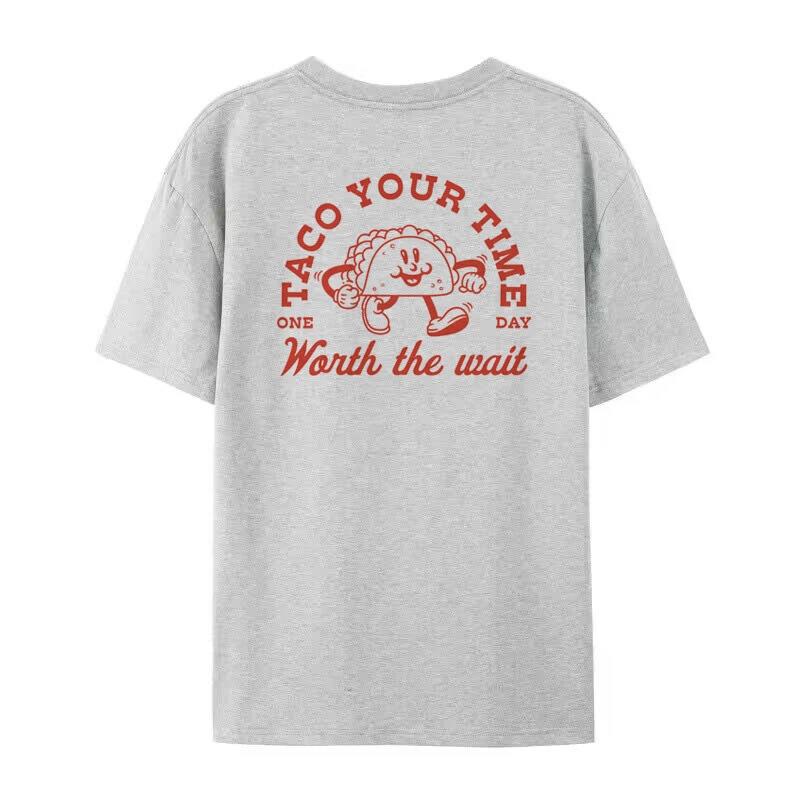 Taco Your Time Retro Funny Food T-Shirts Hippie Cute Taco Lo