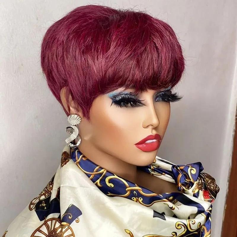 Brown Fashion Short Hair Fluffy Synthetic Wig