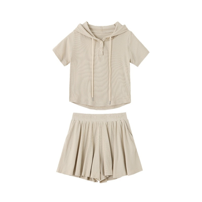 Laid-back Athleisure Skirt Pants Set A Stylish Two-piece Outfit