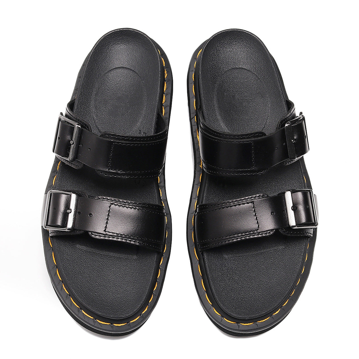 Leather Fish Mouth Fashion Sandals And Slippers