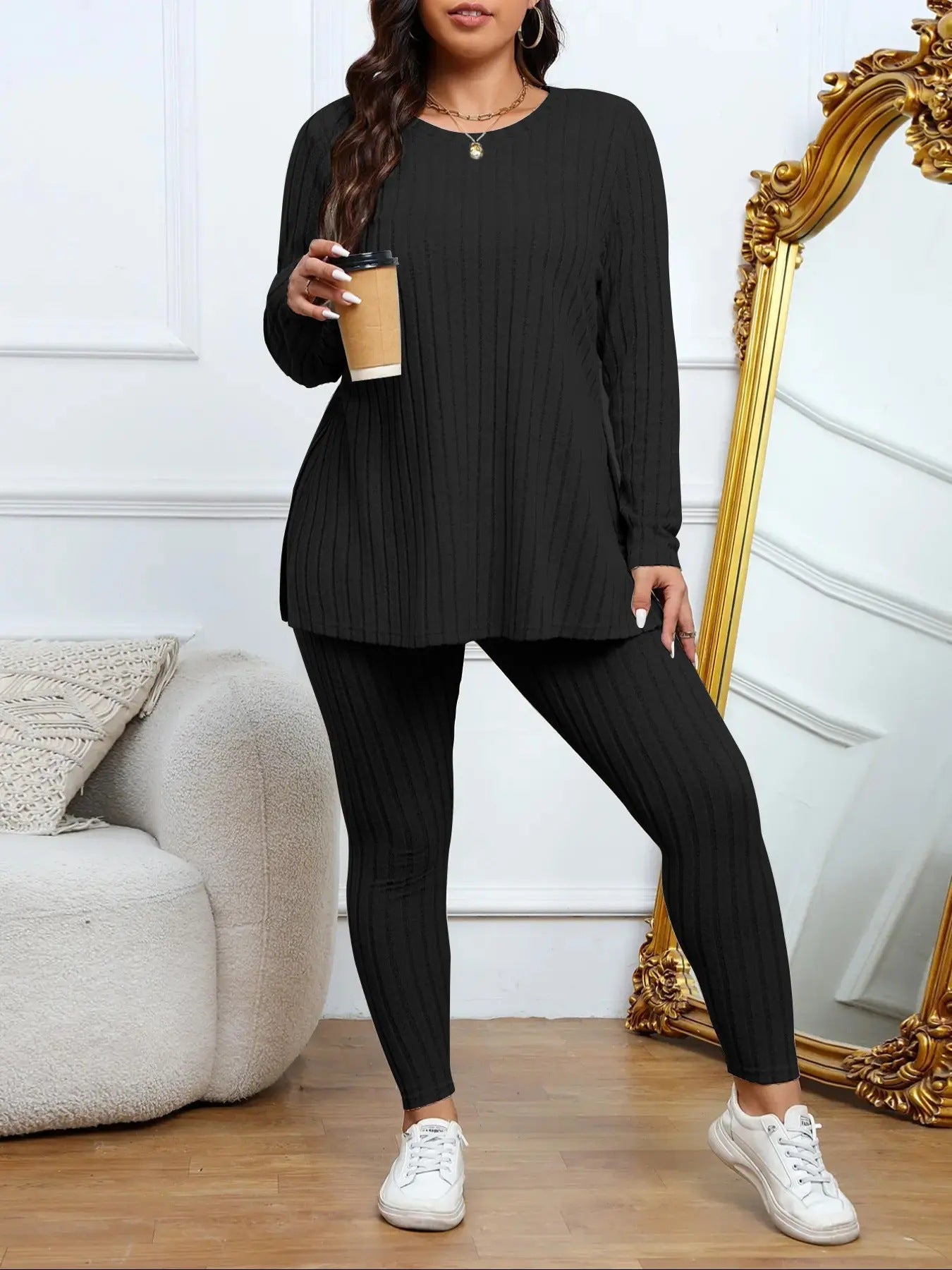 Plus Size Women's Suit Regular Sleeve