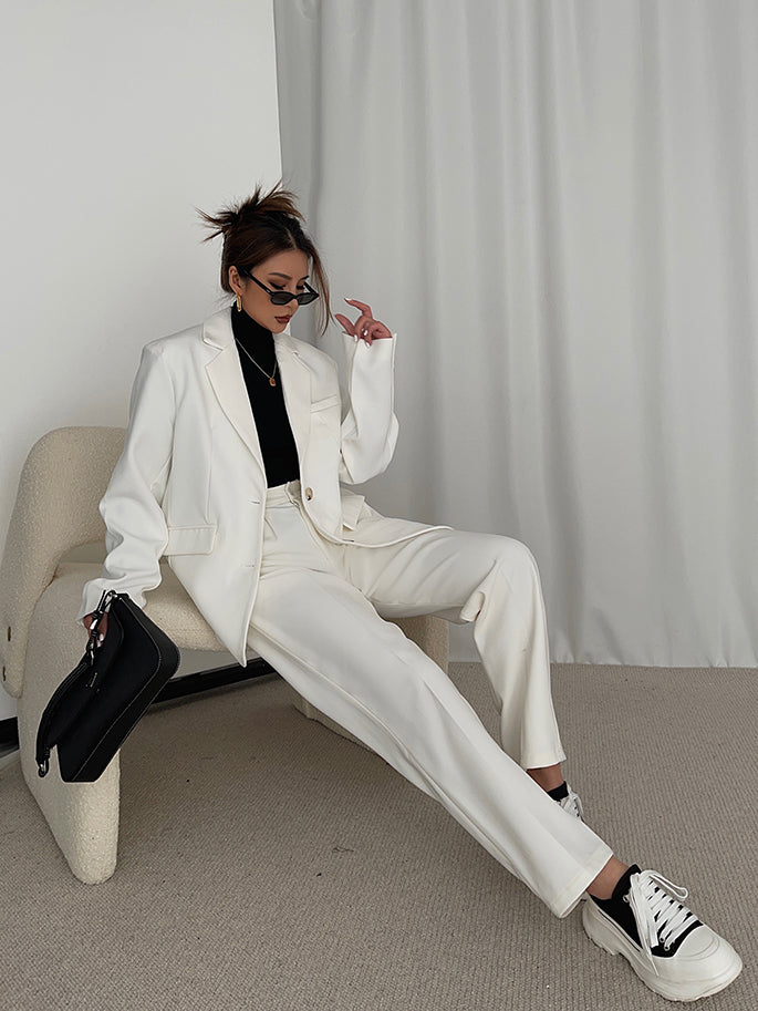 Cool And Handsome Three-dimensional White Suit Jacket