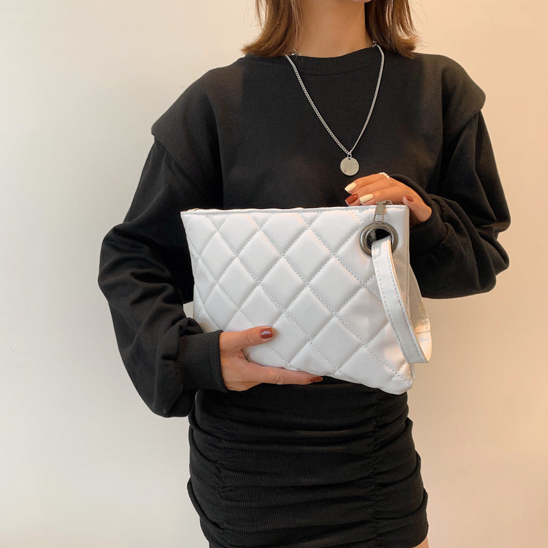Retro Texture Diamond Envelope Bag Simple Western Style Small Square