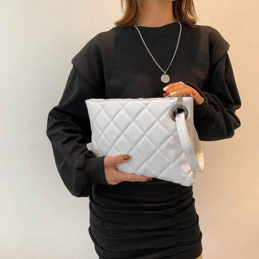 Retro Texture Diamond Envelope Bag Simple Western Style Small Square