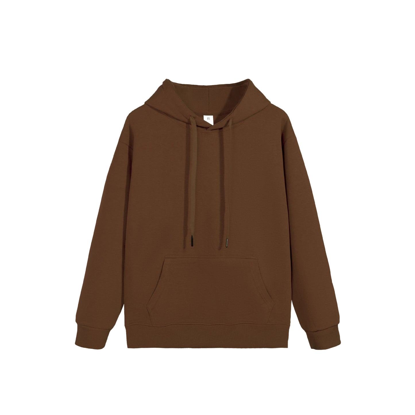 Ensfarvet dobbeltsidet sweater med hætte til kvinder