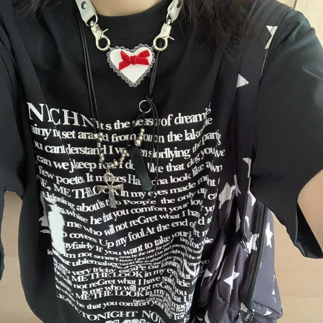 American High Street Letter Print Short-sleeve