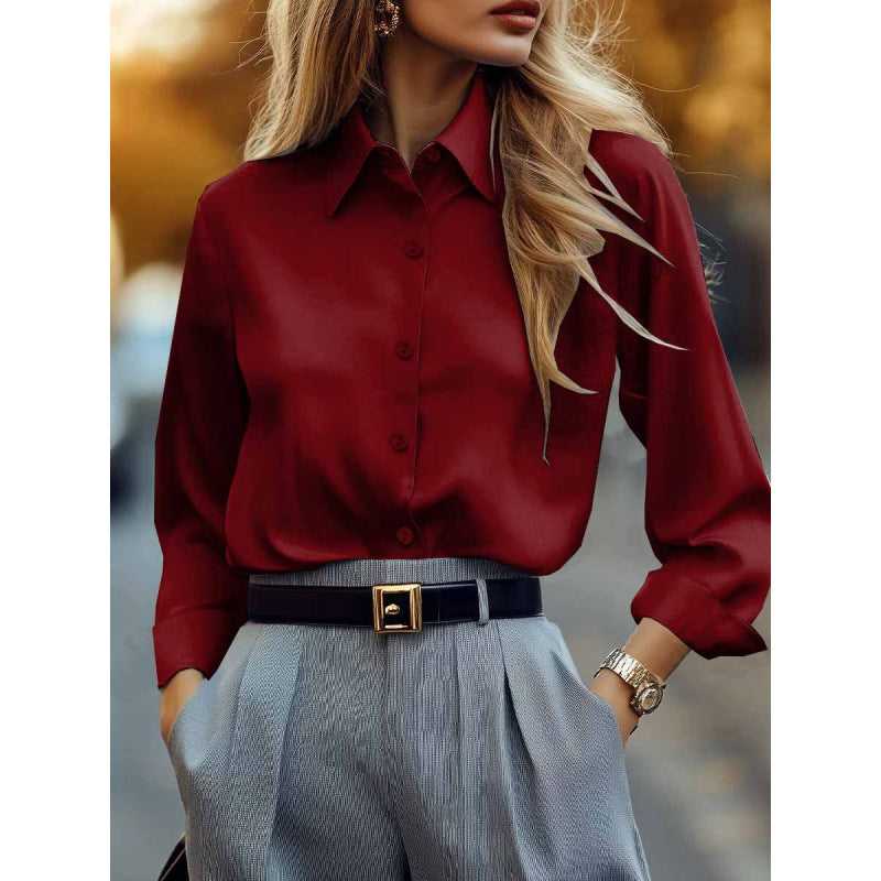 Springautumn Long-sleeve Western-style Womens Shirt