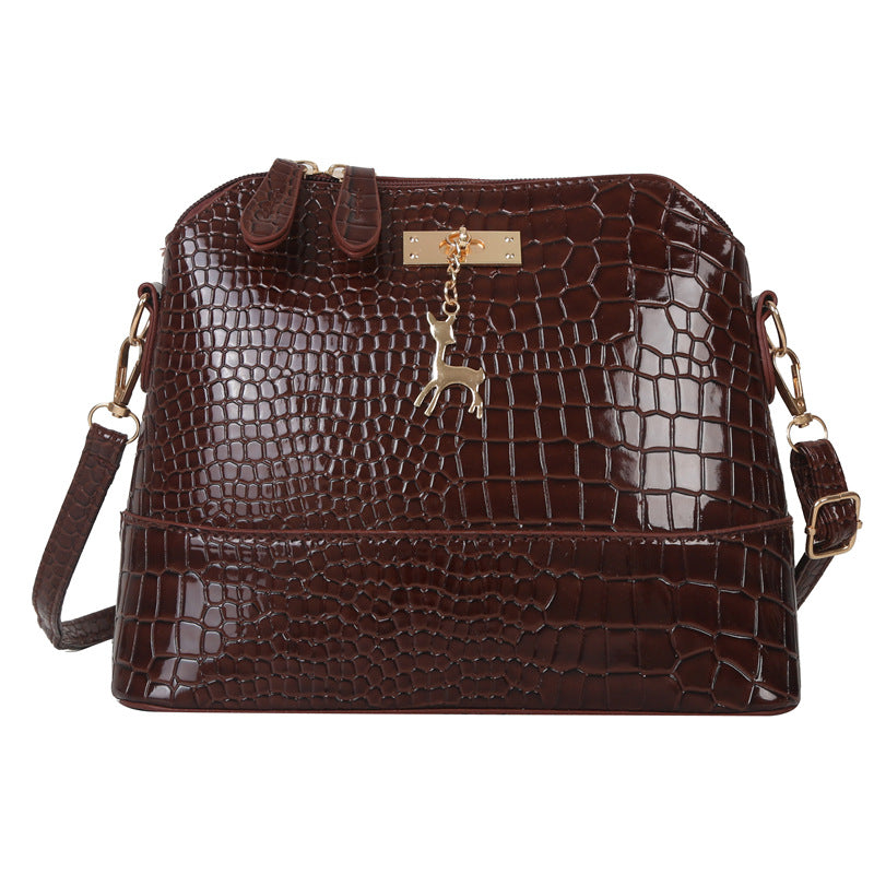 Dame Mode Afslappet Crossbody Taske i Ensfarvet med Stor Kapacitet