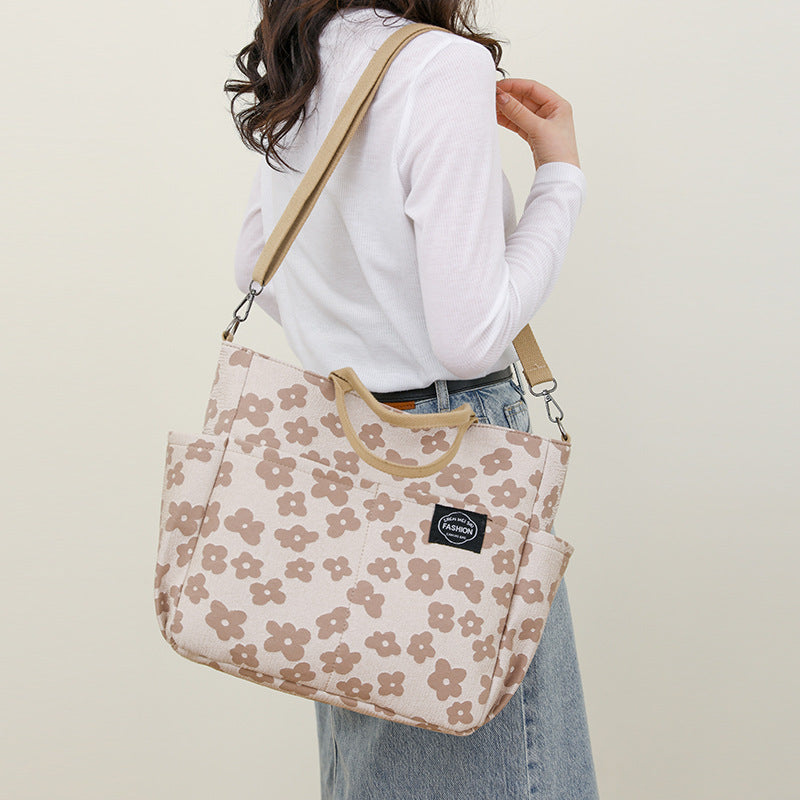 New Large Capacity Canvas Handbag Fashion Short Distance Lightweight Travel Bag