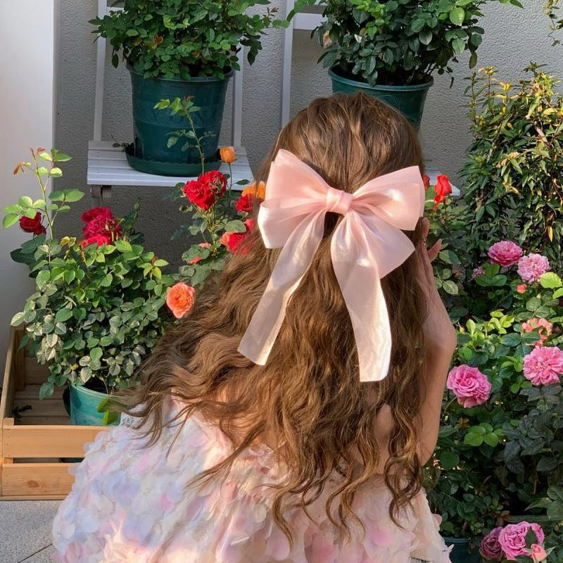 Female Sweet Desire Mesh Bow Hair Clip