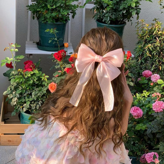 Female Sweet Desire Mesh Bow Hair Clip