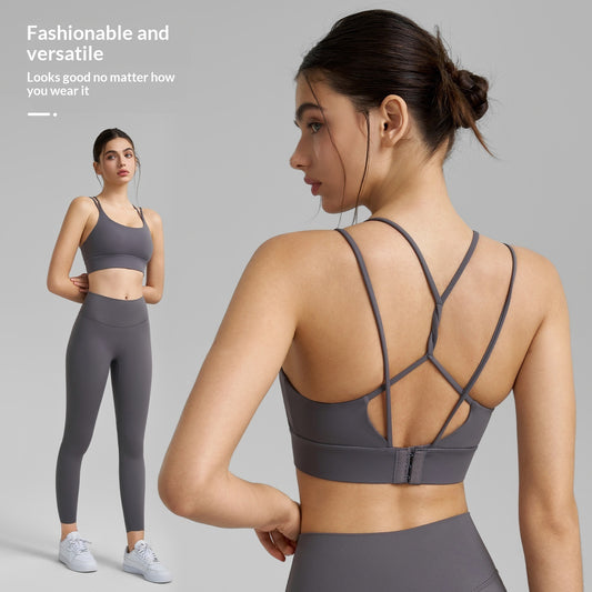 Medium-intensity Exercise Women's U-neck Double-strap Yoga Vest