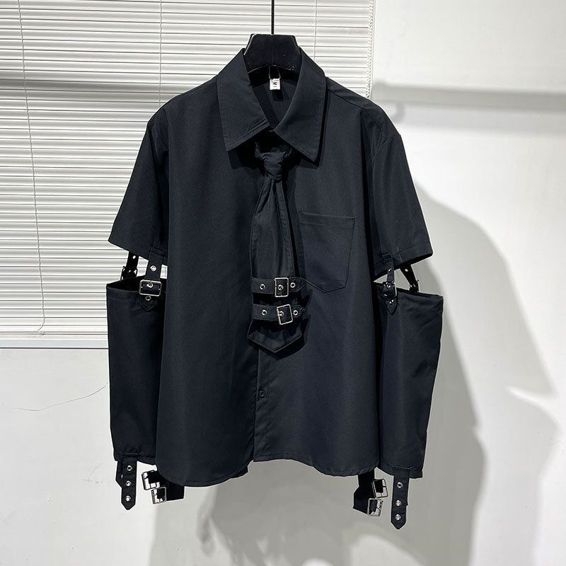 Personalized Metal Stitching Fashion Work Clothes Top
