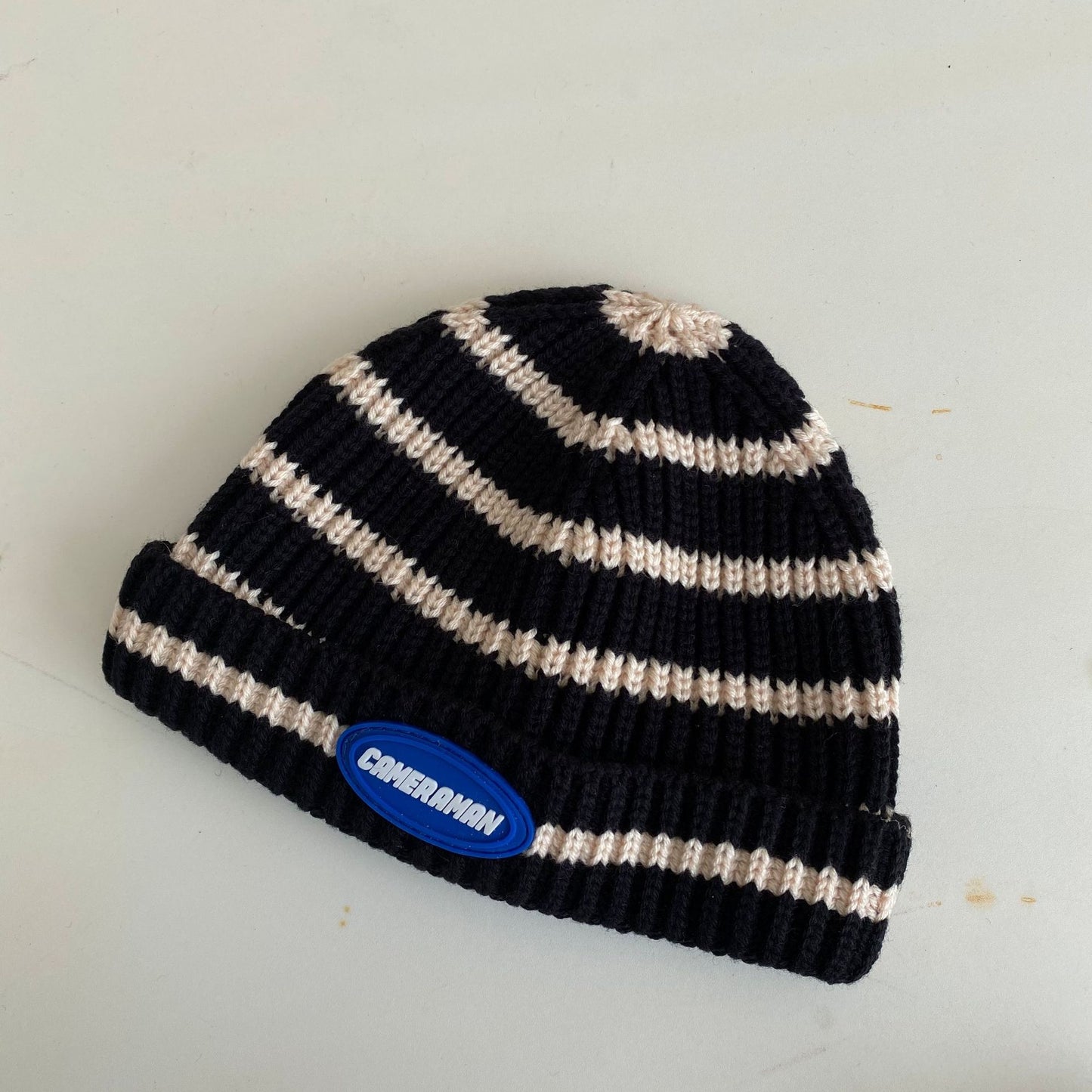 Women's Retro Fashion Versatile Striped Knit Hat