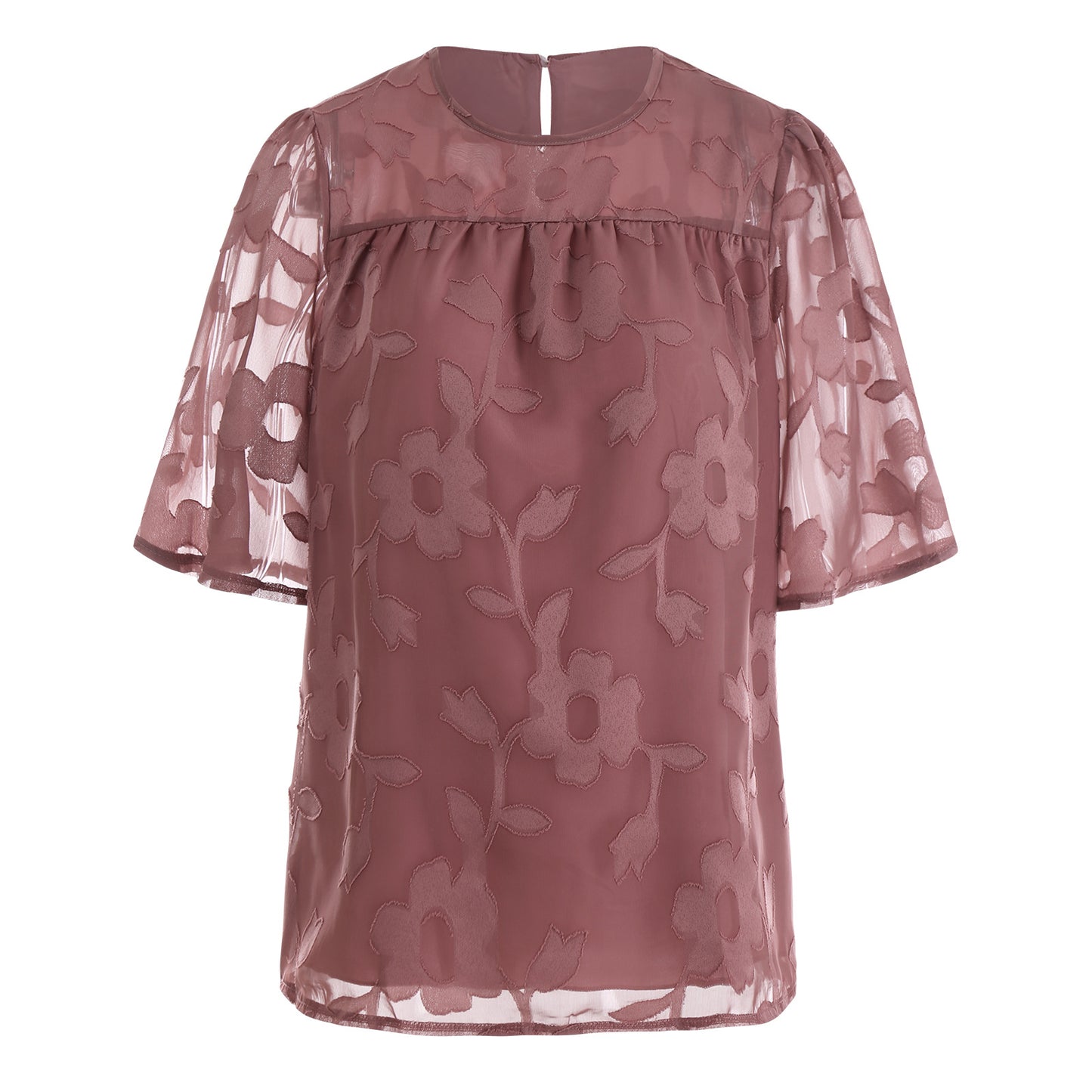 Fashion Loose Print Chiffon Shirt