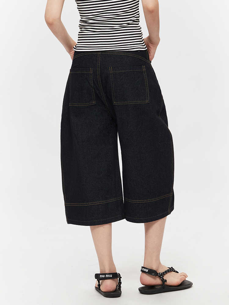 Women's Straight Loose Retro Washed Do The Old Cowboy Shorts