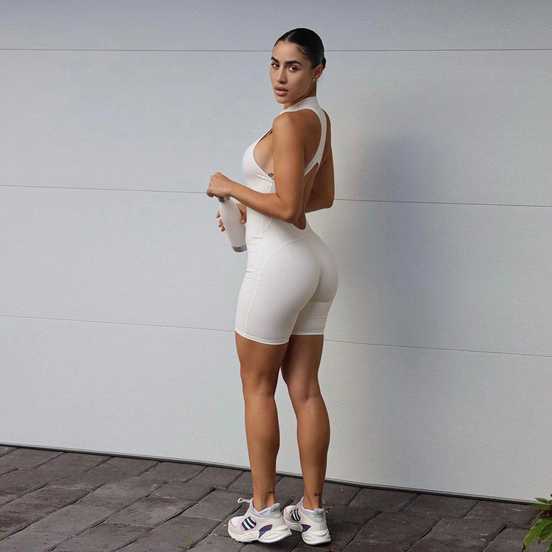 High Waist Tight Hip Wrap Sports Bodysuit