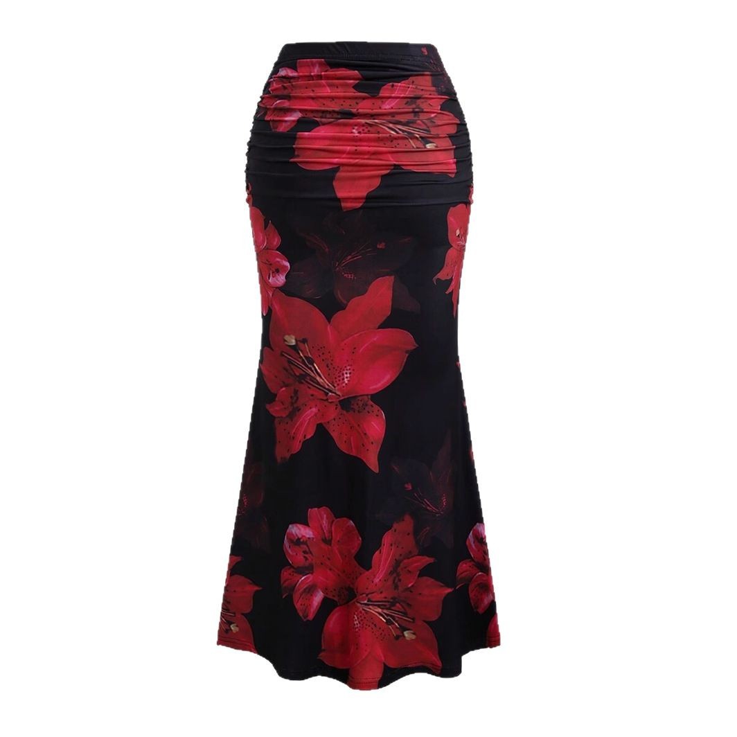 Line Skirt Leisure Vacation Long Women's Clothing