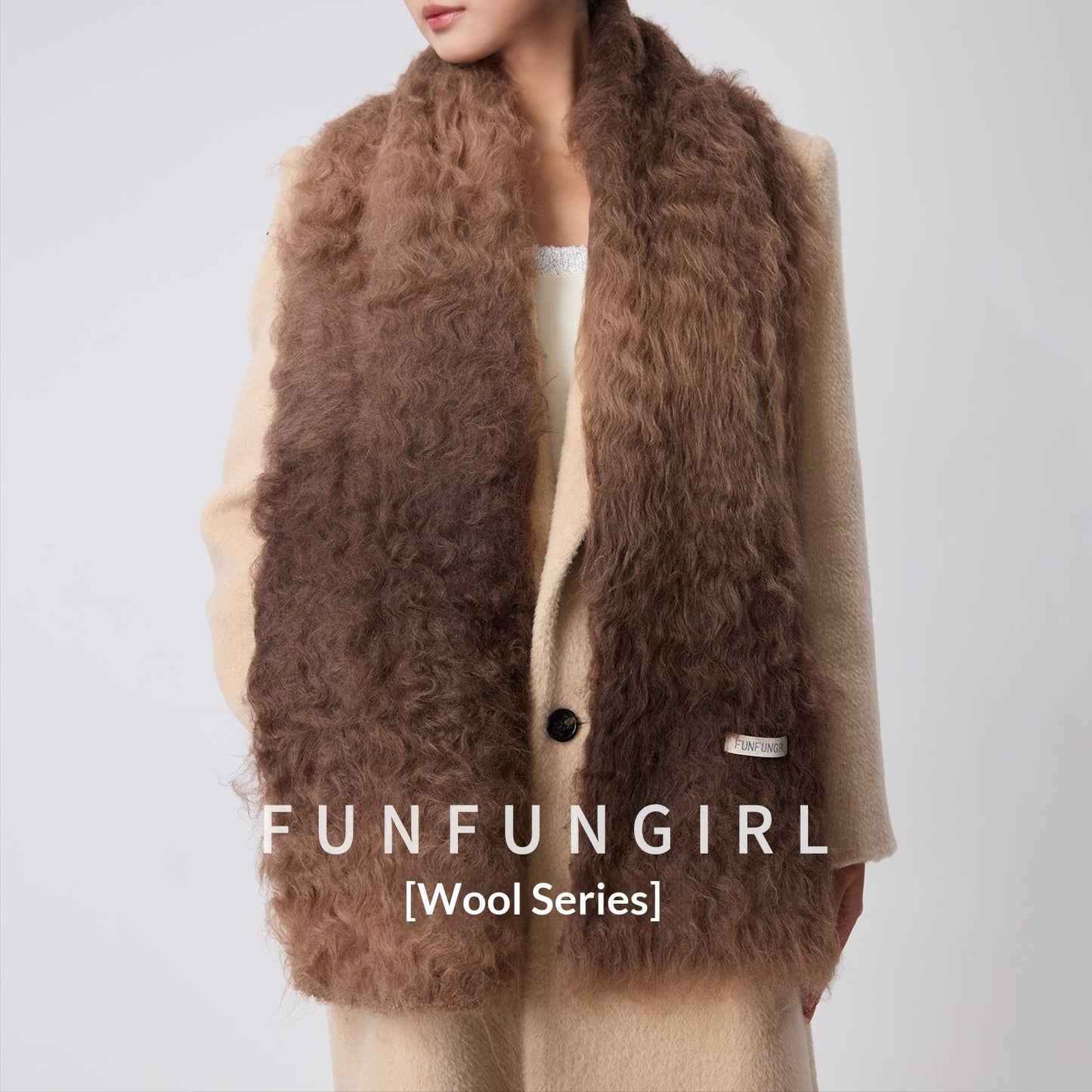 Fluffy Knitted Scarf Warm And Thick Scarf