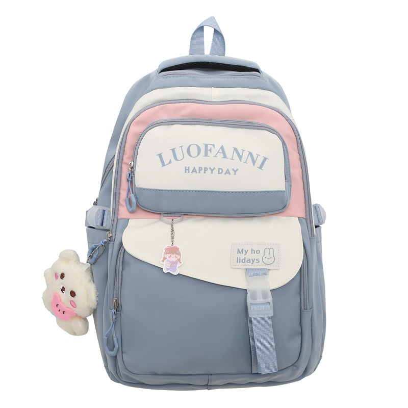 School Season Backpack Korean Style College Style Large Capacity Student Schoolbag Female