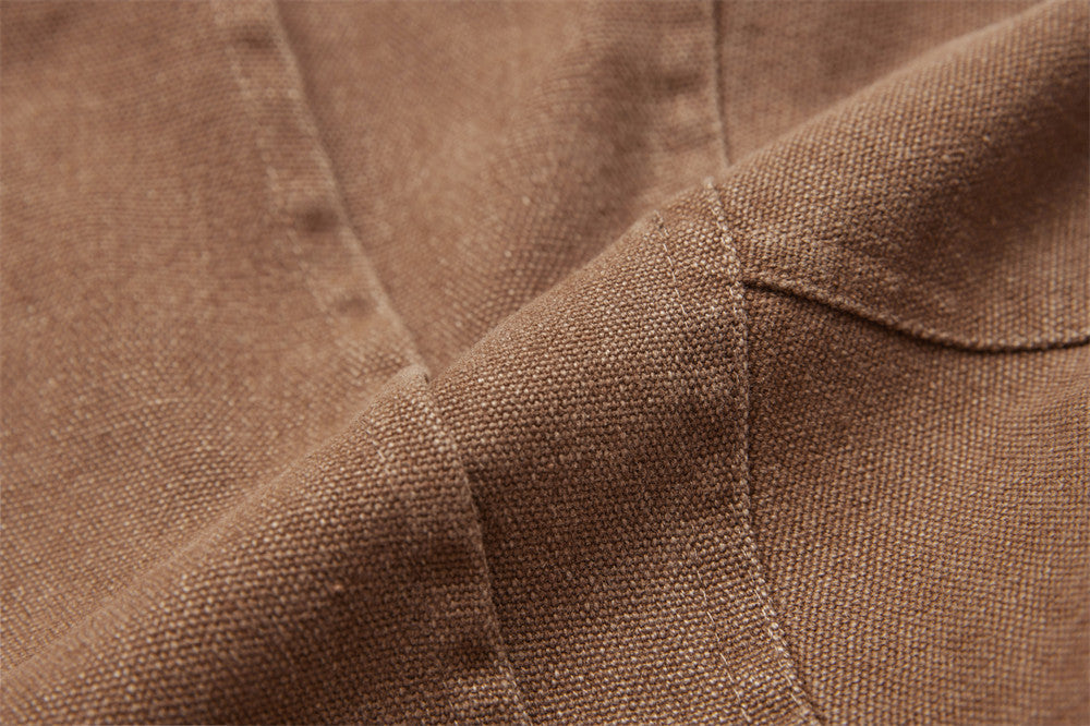 American Retro Casual Work Jacket Men's Lapel Zippered