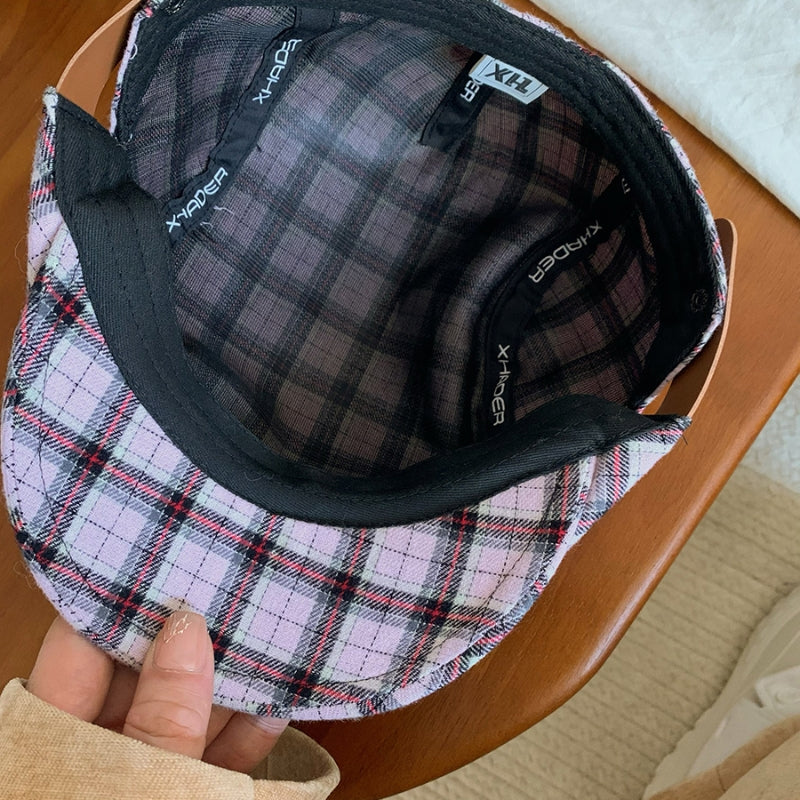 Y2g Japansk Plaid Sød Pige Hvalp Broderi Avancerede Huer