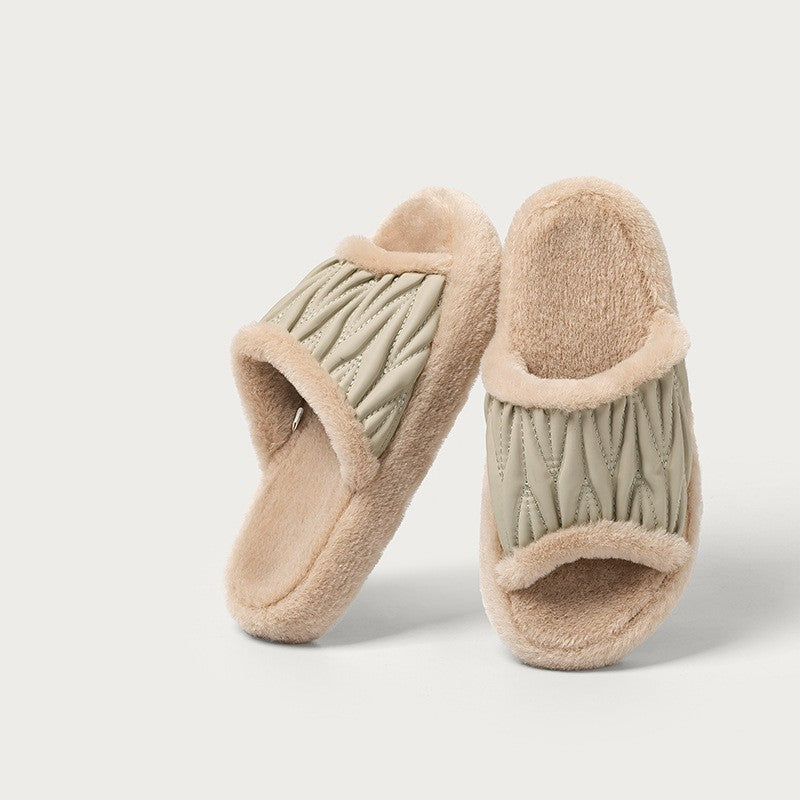 Hjemmesko til kvinder efterår og vinter – Fluffy hjemmesko til kontoret