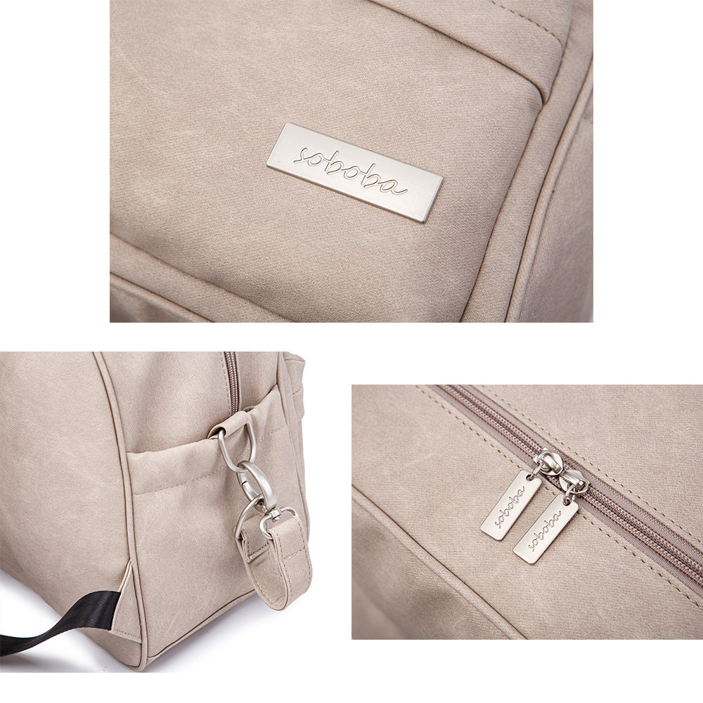 Solid Color Baby Stroller Backpack Mummy Bag