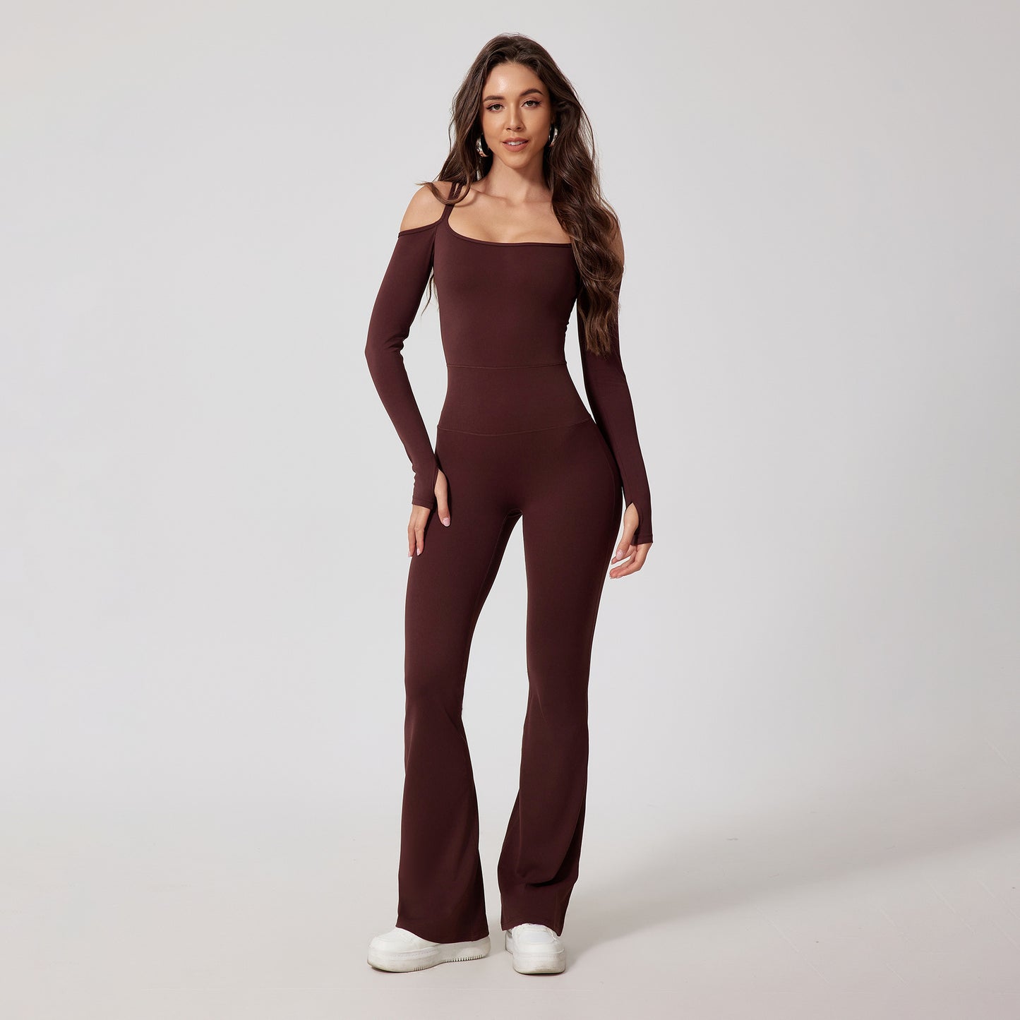 Women's Shoulder Strap Integrated Bell-bottom Pants
