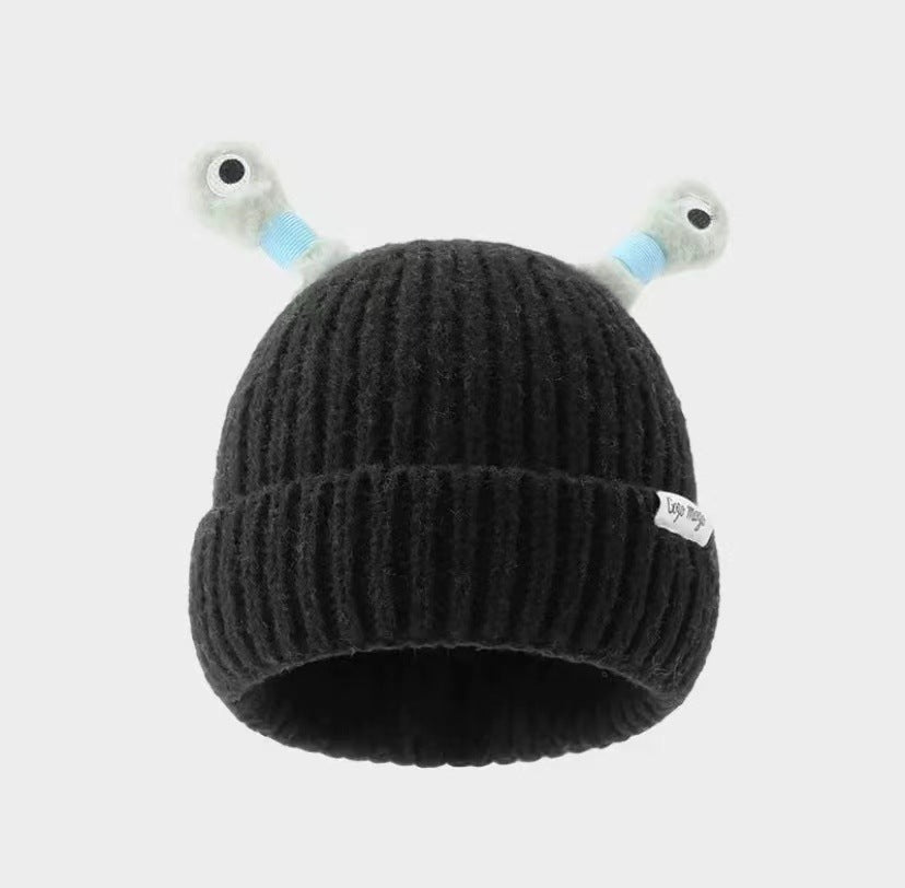 Cute Luminous Autumn And Winter Warm Ear Protection Wool Korean Cartoon Fashion All-matching Knitted Hat