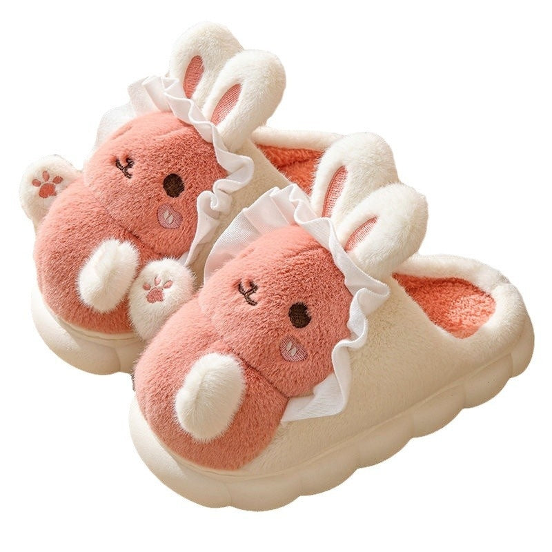 New Cute Hug Rabbit Girl Cartoon Cotton Slippers