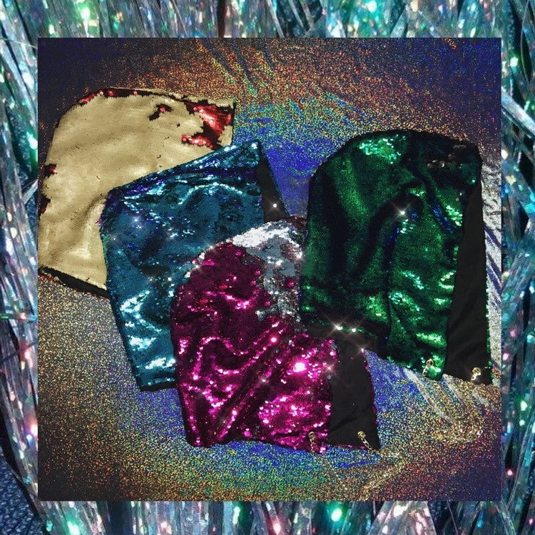 Mermaid Phantom Glitter Dark Gothic Big Hat Bungee Dee Hood