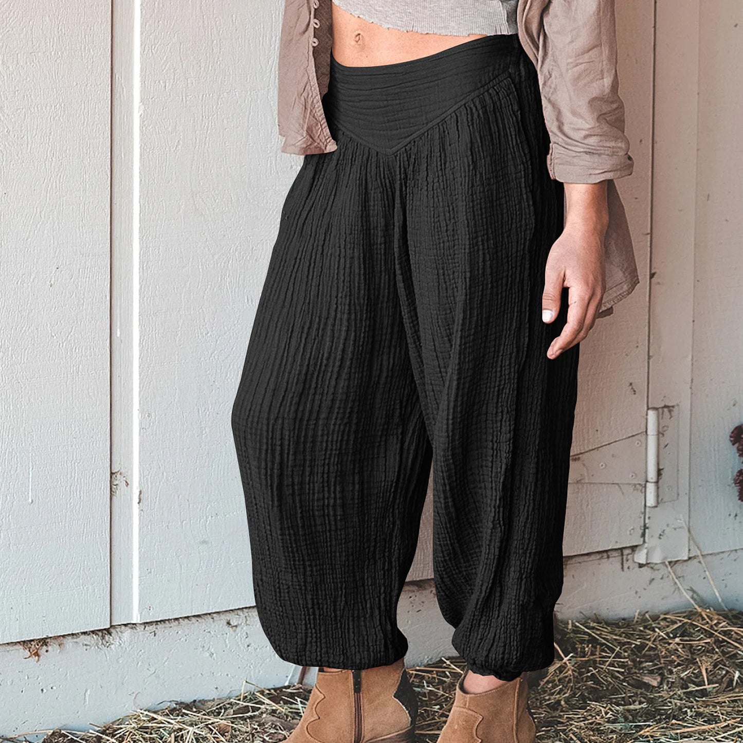 Autumn European And American Women's Clothing Loose Wide-leg Pants