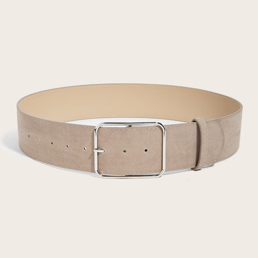 Retro Wide Waist Slimming Dress Elegant American Belt