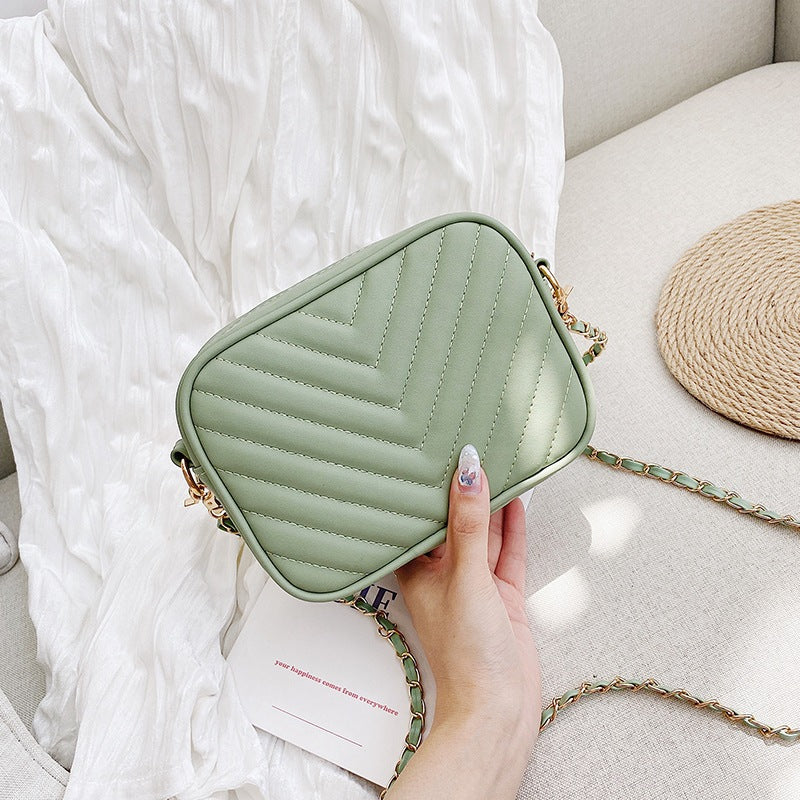 Women's Retro Solid Color Foreign Style Small Square Bag
