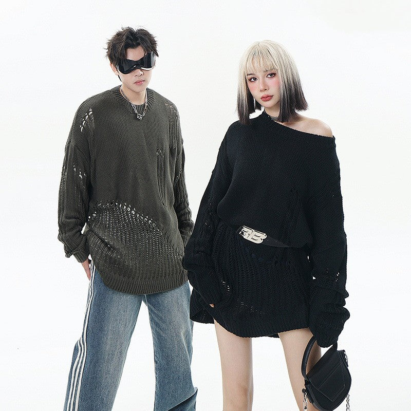 Autumn And Winter Solid Color Knitwear Couple Sweater