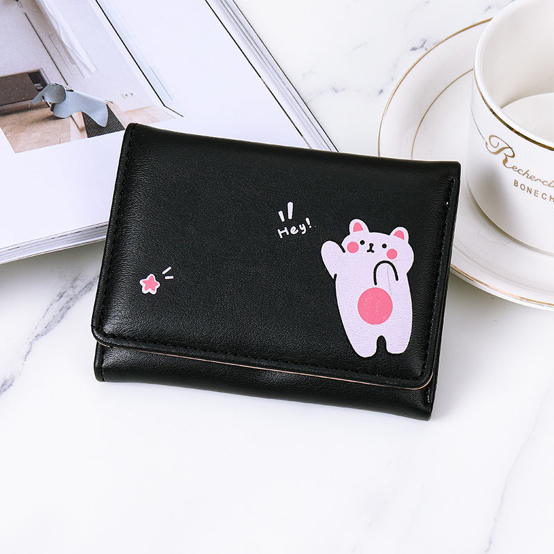 Cute And Simple Printed Student Multi-card Coin Purse